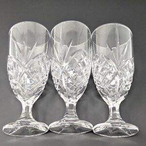 Godinger Shannon Dublin Heavy CRYSTAL Iced tea Goblets Set of 3 8" Tall 16 oz